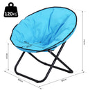 Sedia da Campeggio Pieghevole Imbottita 80x80x75 cm  Blu