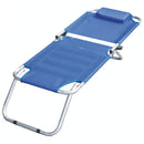 Sedia Mare Spiaggina Pieghevole con Cuscino in Alluminio Soriani Grecia Blu Melange