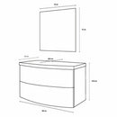 Mobile da Bagno sospeso Monica 02 Rovere Corteccia TFT