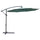Ombrellone Lampara da Giardino Palo Laterale Ø300x245 cm in Acciaio e Poliestere Verde Kios