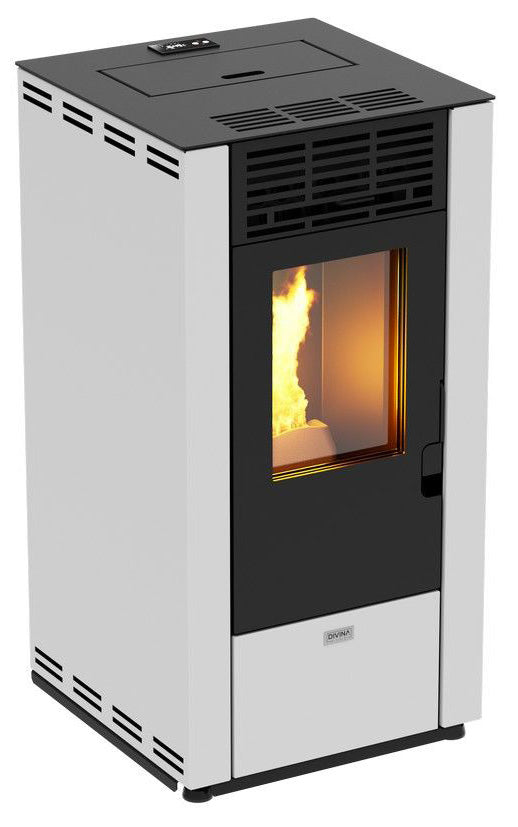 Stufa a Pellet ad Aria Ventilata 8,87kW Stella 90 Bianca