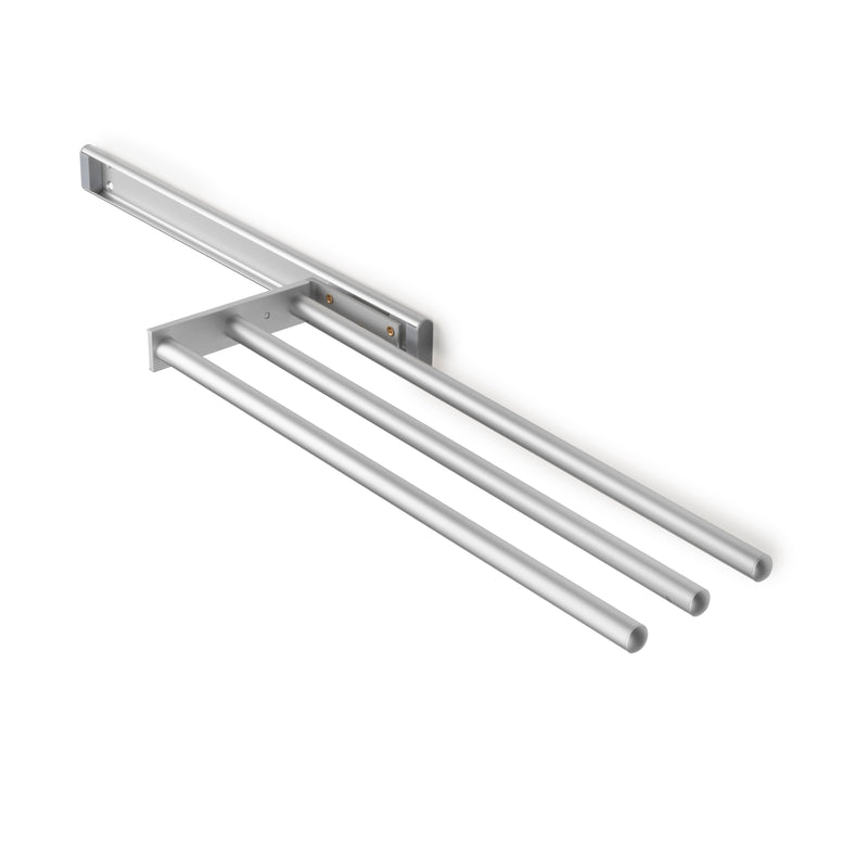 Porta Asciugamani Estraibile Descrizione 3 Bracci Anodizzato Opaco Alluminio Emuca