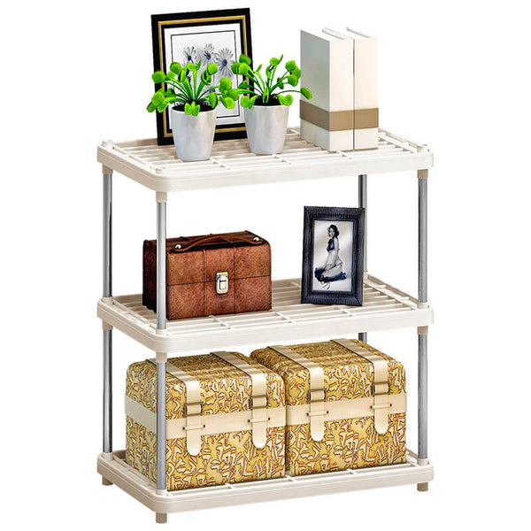 Scaffale 3 Ripiani 42x22x55 cm in Metallo e Plastica Will Silver/Bianco prezzo