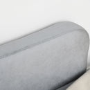 Divano Chaise Longue con Cuscino 160x56x75 cm in Metallo e Tessuto  Grigio