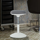 Sgabello per Estetista Girevole Altezza Regolabile Grigio Ø40x45-59 cm 