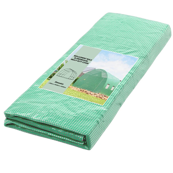 Telo per Serra 3x3x2 m con 6 Finestre Porta Avvolgibile e Bordi Interrati in PE Verde sconto