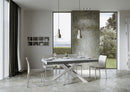 Tavolo Allungabile 200-460x90x77 cm Volantis Cemento Telaio Bianco 