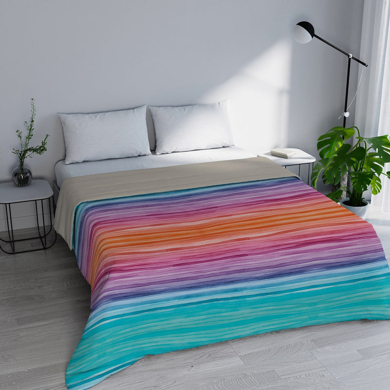 Trapuntino Estivo in Microfibra 100 gr con Stampa Rainbow Basic Varie Misure