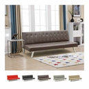 Divano Letto 175x80x73 cm in Similpelle Marrone