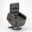 Poltrona Alzapersona Elettrica 1 Motore 71x76x116 cmin Similpelle Grigio Scuro