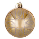 Set 8 Palle di Natale Ø8 cm in Plastica Oro