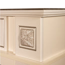 Camino Elettrico da Pavimento 92,9x120x28 cm Effetto Fiamma 1500W Miracle & Zakinthos Avorio