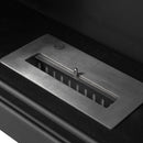 Camino a Bioetanolo da Pavimento 75x28x70 cm Stoccolma in Legno Bianco 