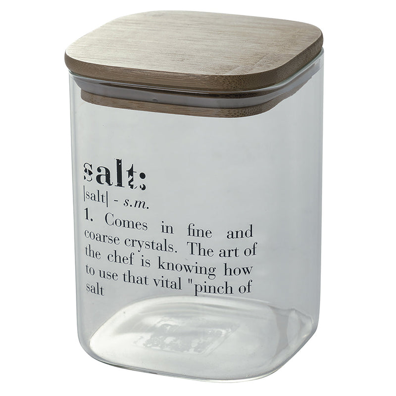 Barattolo Sale 1 Litro in Vetro VdE Tivoli 1996 Inglese Trasparente