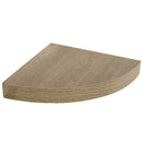 Mensola Parete Angolare Scaffale Ripiano ad Angolo in Legno MDF Rovere 24x4cm