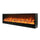 Camino Elettrico da Incasso 50,7x20x180 cm 1500W Effetto Fiamma Sined Amiata Nero