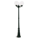 Lampada Palo Alto Tre Luci per Giardino Colore Nero Diametro 25Cm per Esterno Linea Sfera Livos