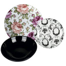 Servizio Piatti 18 Pezzi in Porcellana e Gres VdE Tivoli 1996 Rose Baroque