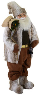 Pupazzo Babbo Natale H122 cm Marrone