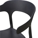 Set 4 Sedie Impilabili 50x75,5x52 cm in Polipropilene New America Nero