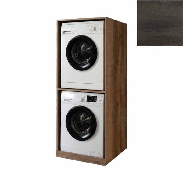 acquista Mobile Lavanderia a Colonna per Lavatrice e Asciugatrice Senza Ante 70x70x174A cm in Nobilitato Unika Olmo Scuro