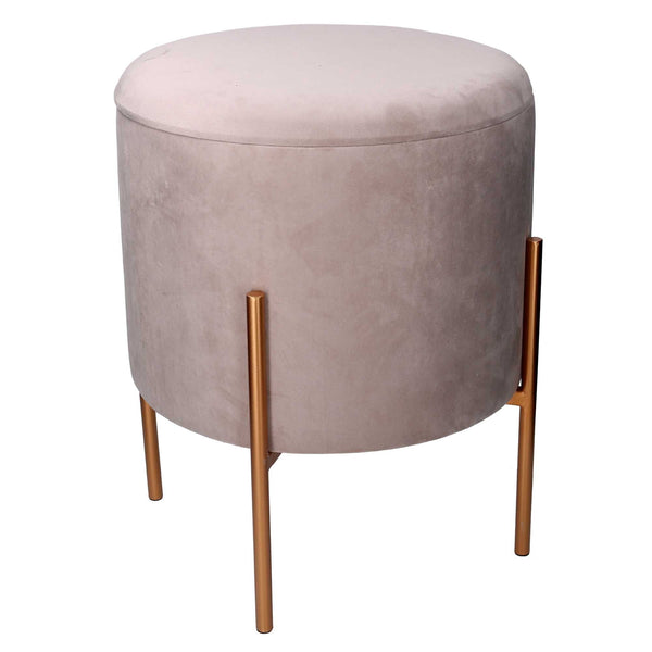 acquista Pouf Contenitore Ø40xh51 cm in Tessuto Grigio