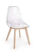 Set 4 Sedie 52x47x82h cm Easy Trasparente 