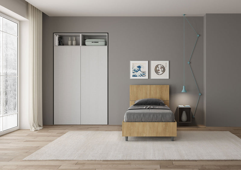 Letto Singolo Demas Testata Inclinata  Quercia Varie Misure