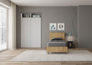 Letto Singolo Demas Testata Inclinata  Quercia Varie Misure