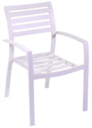Sedia da Giardino 58x57x88cm in Alluminio Boston Bianca