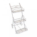 Portapiante Kimberly Bianco Antico 37,5x51x81 h cm in Acciaio Bianco