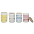 Set 4 Barattoli Ø10,5x16,5 cm 870 ml in Ceramica VdE Tivoli 1996 Masseria