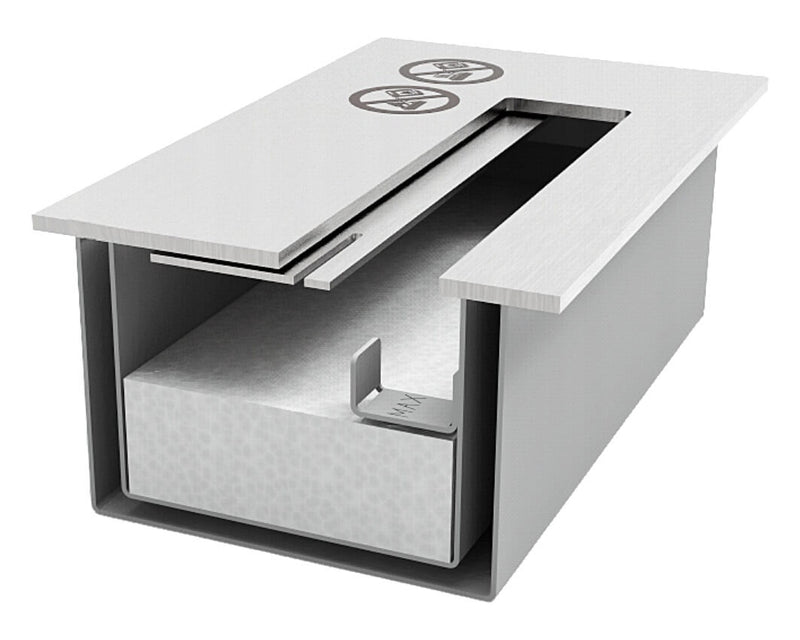 Camino a Bioetanolo da Pavimento 113x30x100 cm in Legno Bianco