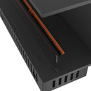 Camino a Vapore Elettrico Design Moderno Da Incasso 180x50x40 cm Invapo Inside C1800 in Acciaio Verniciato Nero      