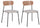 Set 2 Sedie 46x49x76,5 cm Genevieve in Poliestere Avorio