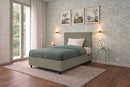 Letto 1 Piazza e Mezza Contenitore Imbottito Similpelle Cappuccino Boxmax Testata Flat Varie Misure