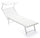 Lettino Prendisole da Giardino 183/190x61x38 cm in Alluminio e Textilene Bianco