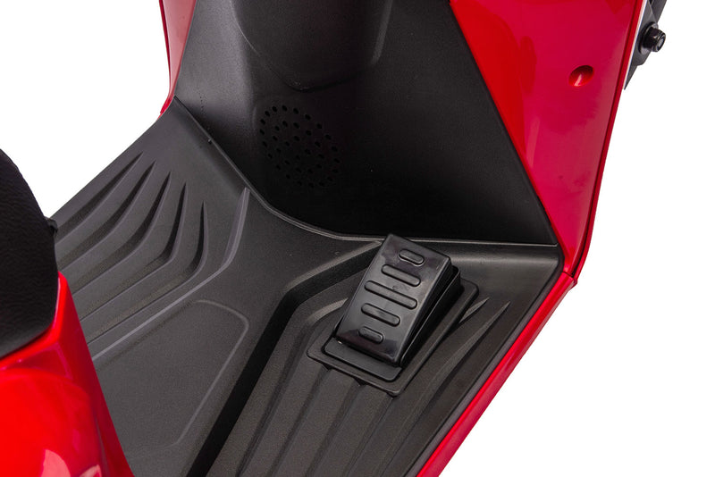 Scooter Elettrico per Bambini Licenza Ufficiale Honda SH125 12V con Ruote EVA e Sedile Pelle Rosso