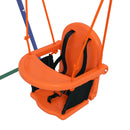 Altalena da Giardino 2 in 1 per Neonati e Bambini da 6 Mesi a 8 Anni Arancione e Blu    