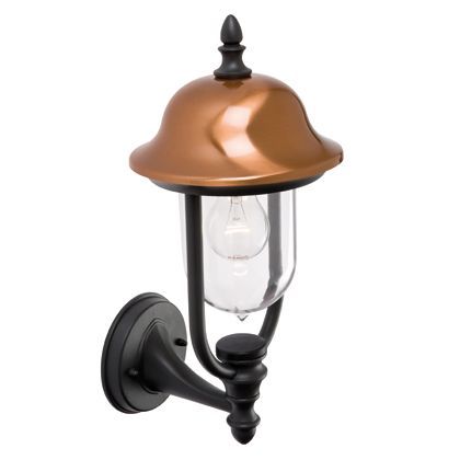 Lampada Applique in Alto Colore Grigio e Rame per Esterno Linea Mini Rustica  Sovil