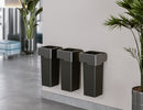 Pattumiera a Muro Contenitore da 53 L 35,5x35,5x73 cm Grigio Antracite   