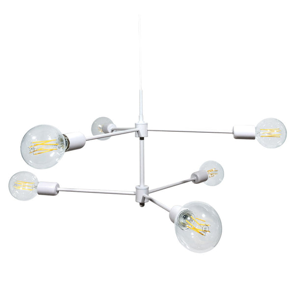 prezzo Lampadario 6xE27 Montatura Verniciata Bianco E-Energy Lara