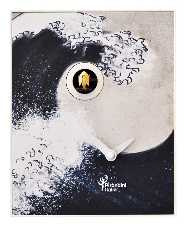 Orologio a Cucù da Parete 16,5x20x10cm Pirondini Italia D'Apres Hokusai sconto