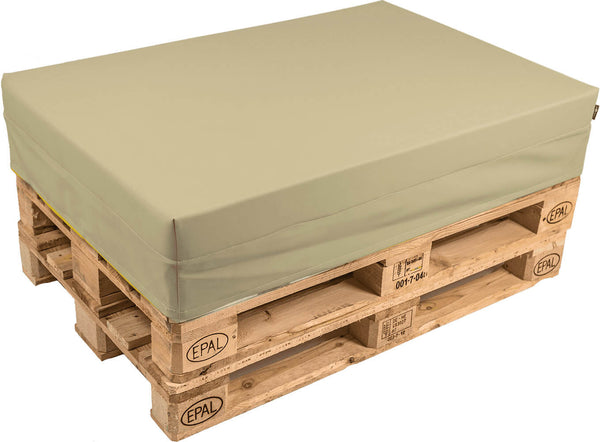 sconto Cuscino per Pallet 120x80 cm in Similpelle Pomodone Sabbia
