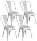 Sedia da Giardino 43x53x86 cm in Lamiera Avorio