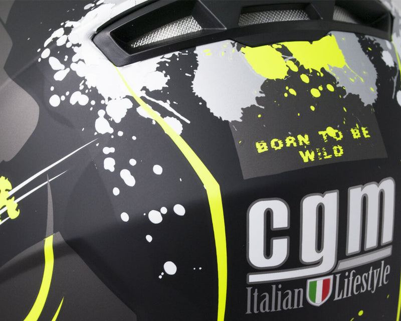 Casco Integrale per Bambini Visiera Lunga CGM Wild 215G Nero Opaco