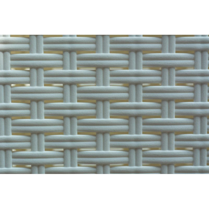 Set da Giardino Divano Poltrone e Tavolino in Polipropilene Bianco