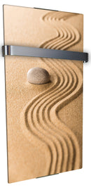 Scaldasalviette da Bagno in Vetro Temperato 90x46cm 600W CheminArte Sabbia