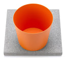 Base con Vaschetta per Fontane con Ghiera Piccola 40x40x5 cm in Cemento Belfer 42/BSE/4 Arancione