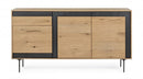 Credenza 3 Ante 1 Cassetto 160x40x85 cm Stanwood in Legno
